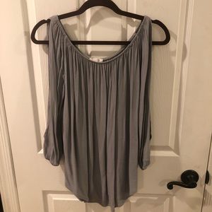 Grey long sleeve blouse